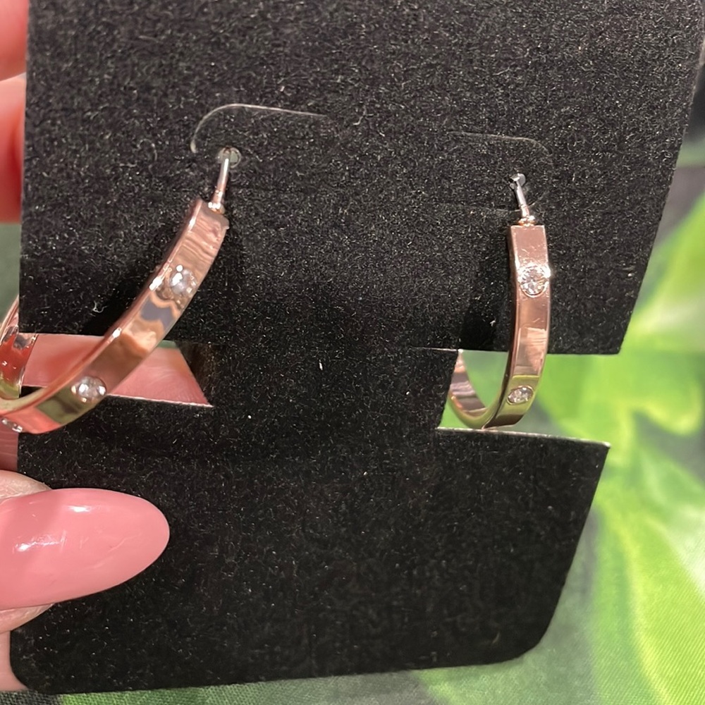 Rose golden earrings